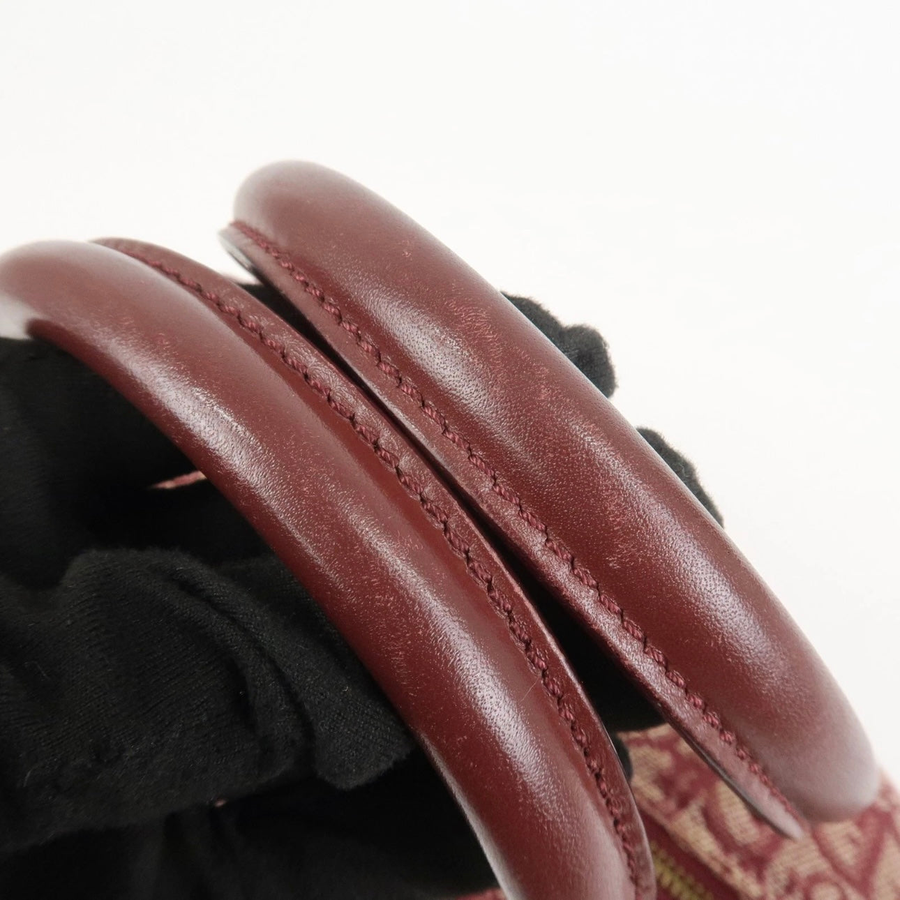 DIOR TROTTER BOSTON BURGUNDY BAG