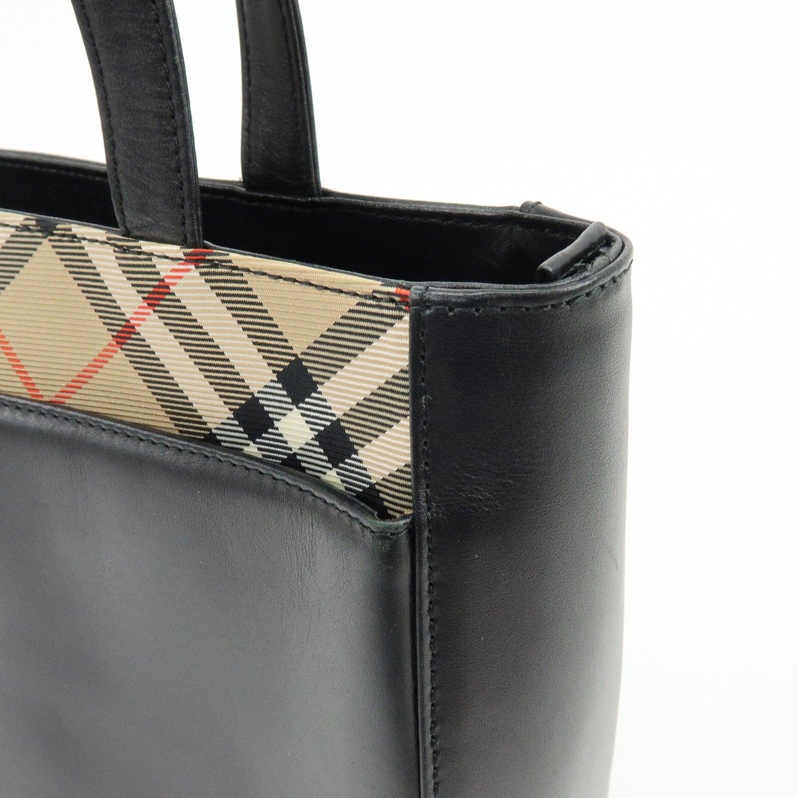 Burberry Tote Bag Handbag - Black, Leather