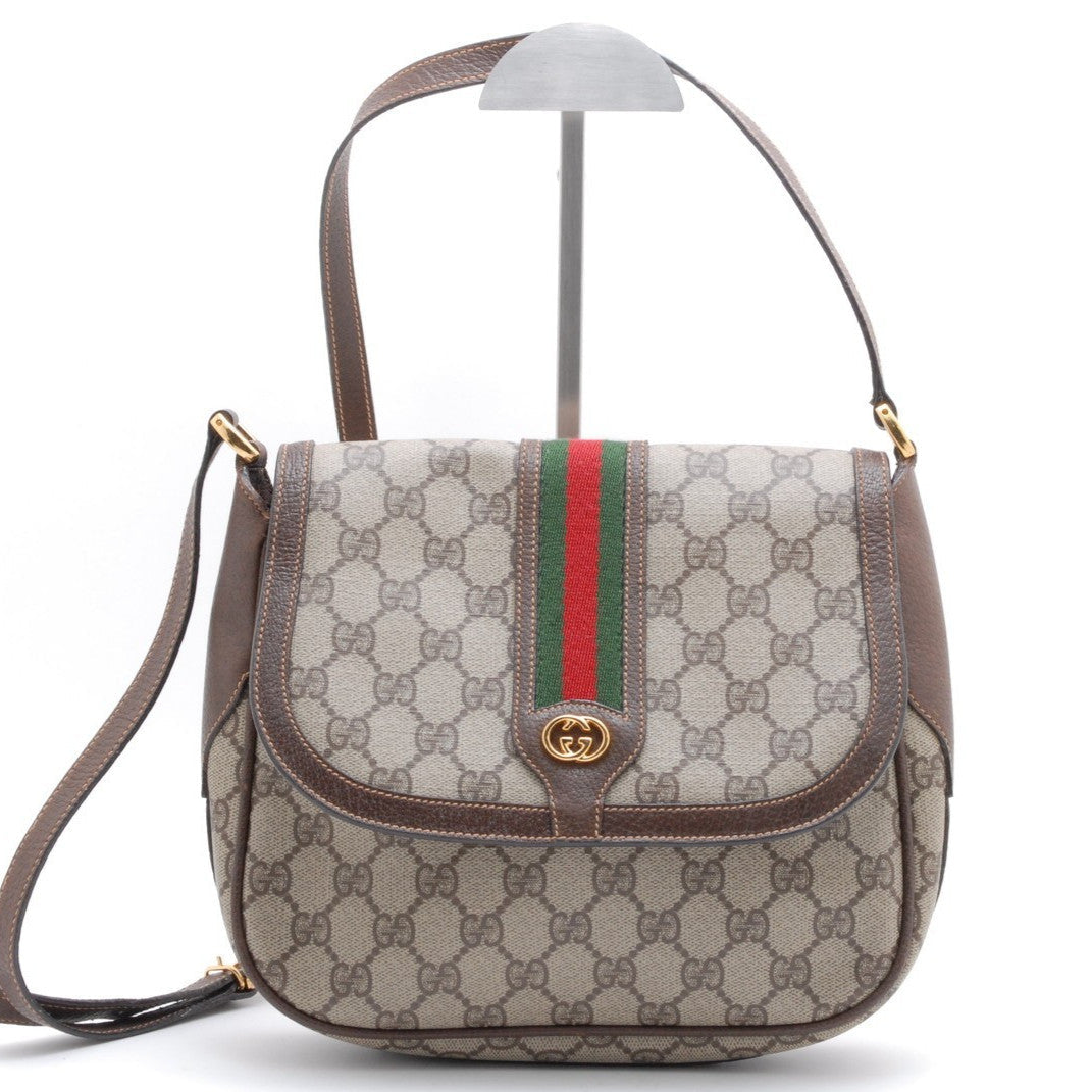 Gucci GG Supreme Shoulder Bag - Beige Brown, PVC