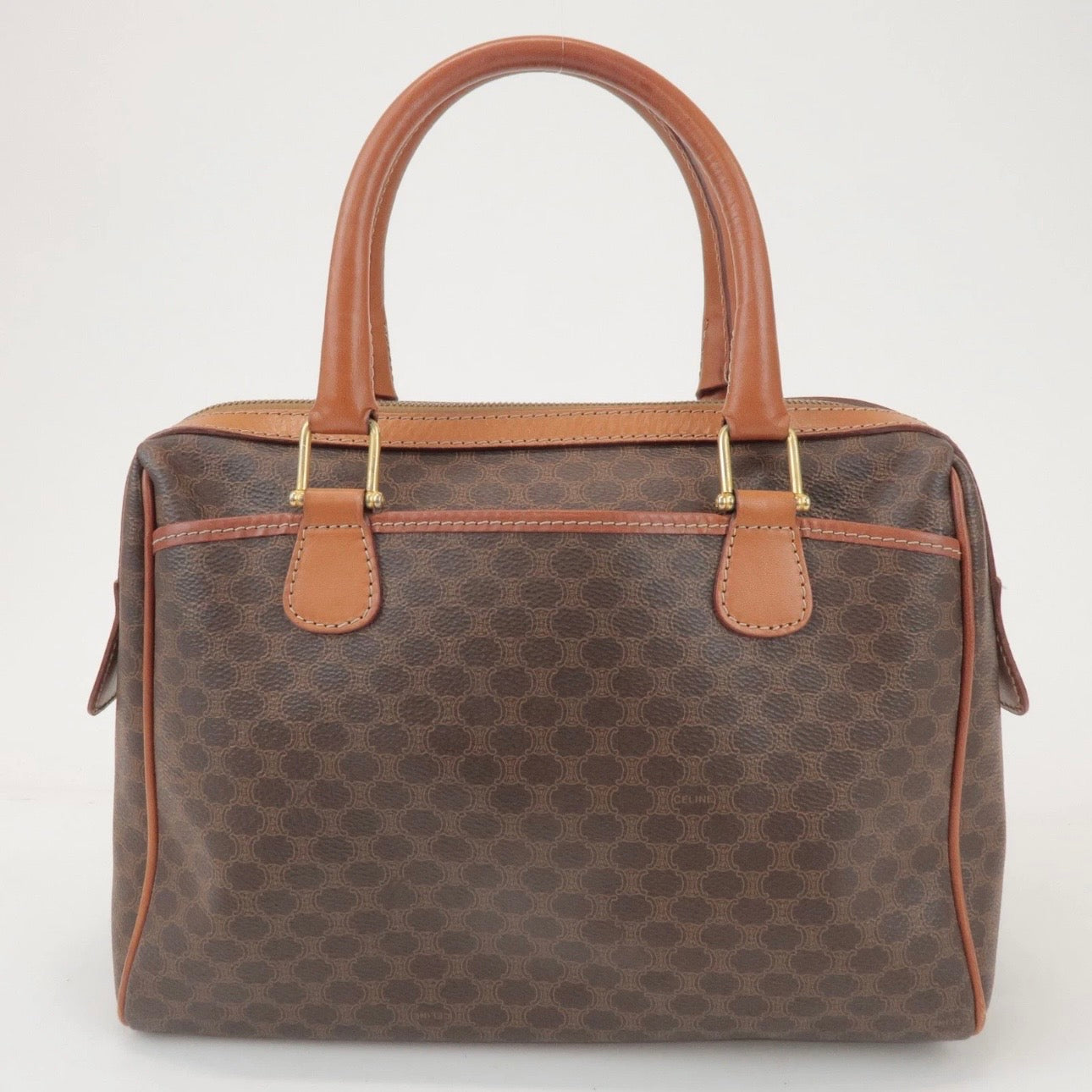 CELINE Macadam Boston Bag Hand Bag Brown