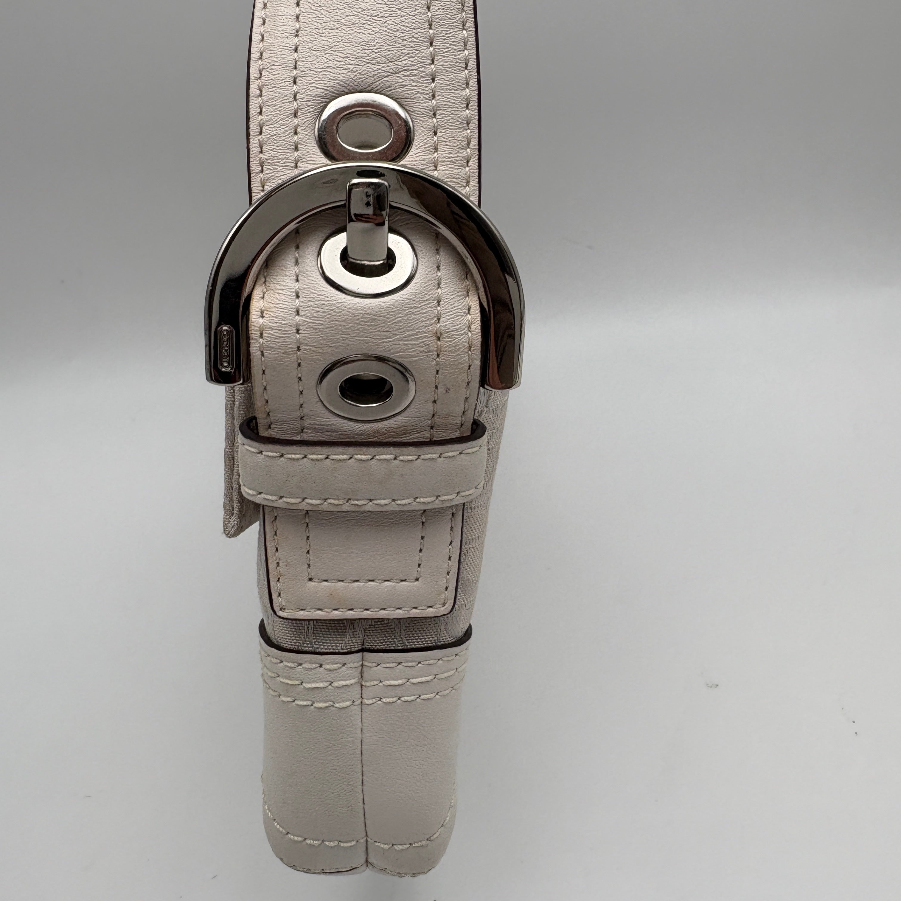 Coach Signature White Shoulder Bag