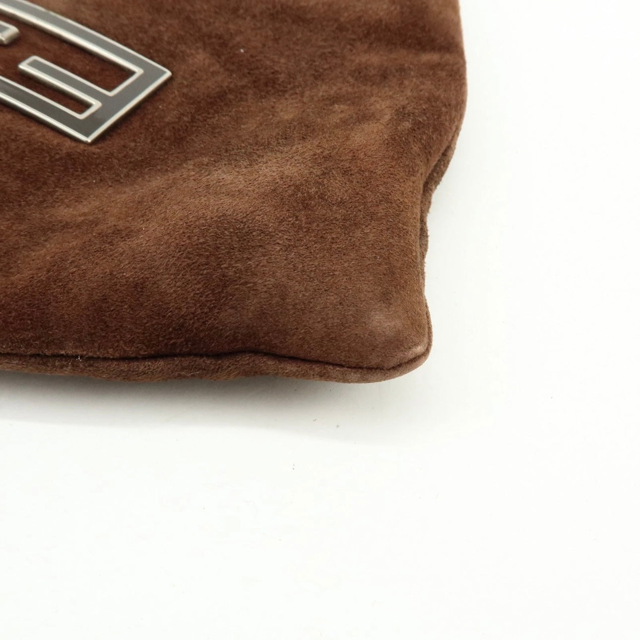 FENDI Suede Tote Shoulder Bag