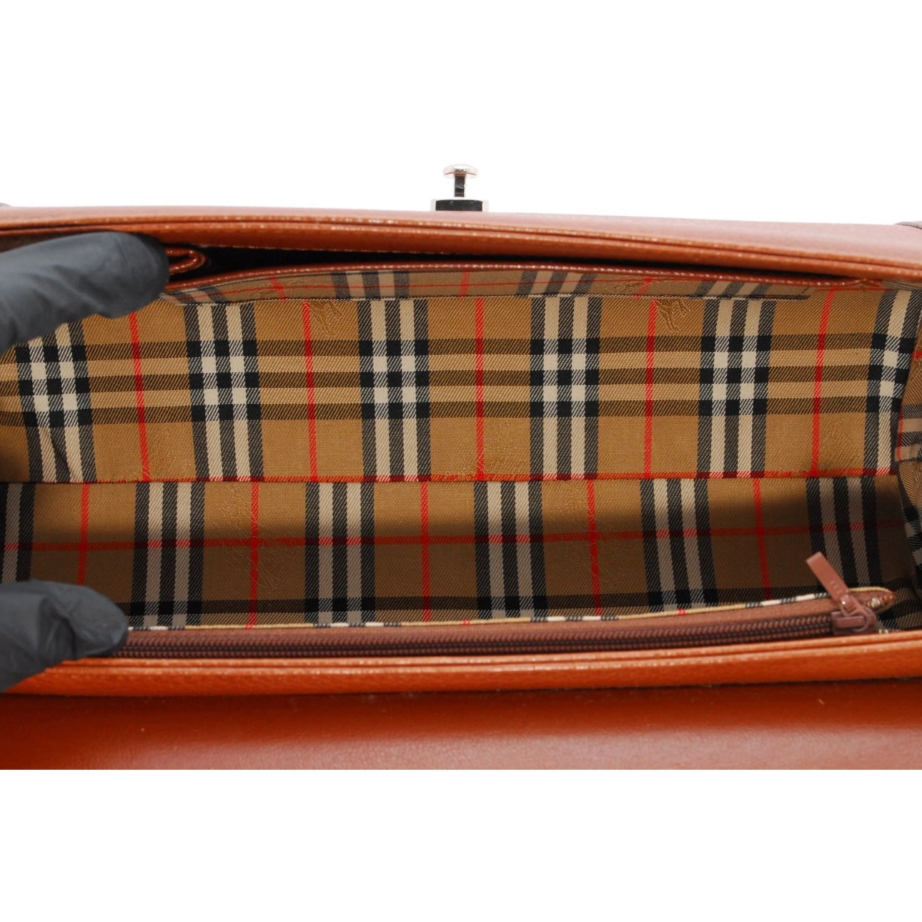 Burberrys Vintage Hand Tote Bag Leather