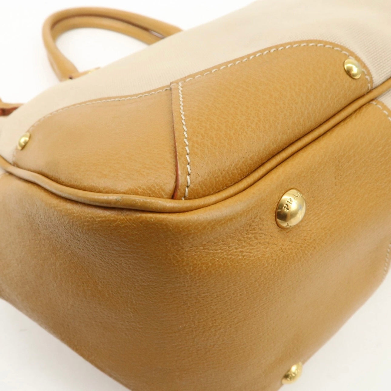 PRADA Leather Canvas shoulder& hand bag