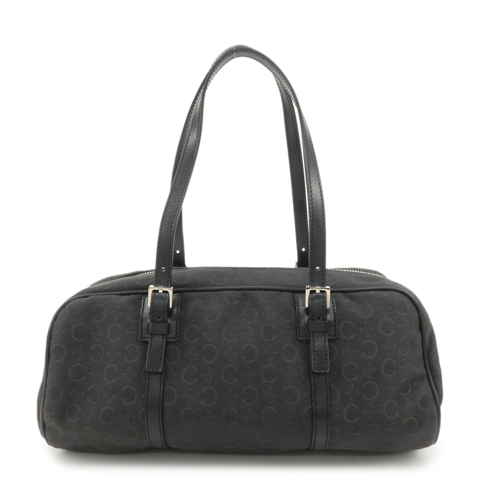 Celine C Macadam Mini Boston Bag - Black, Canvas