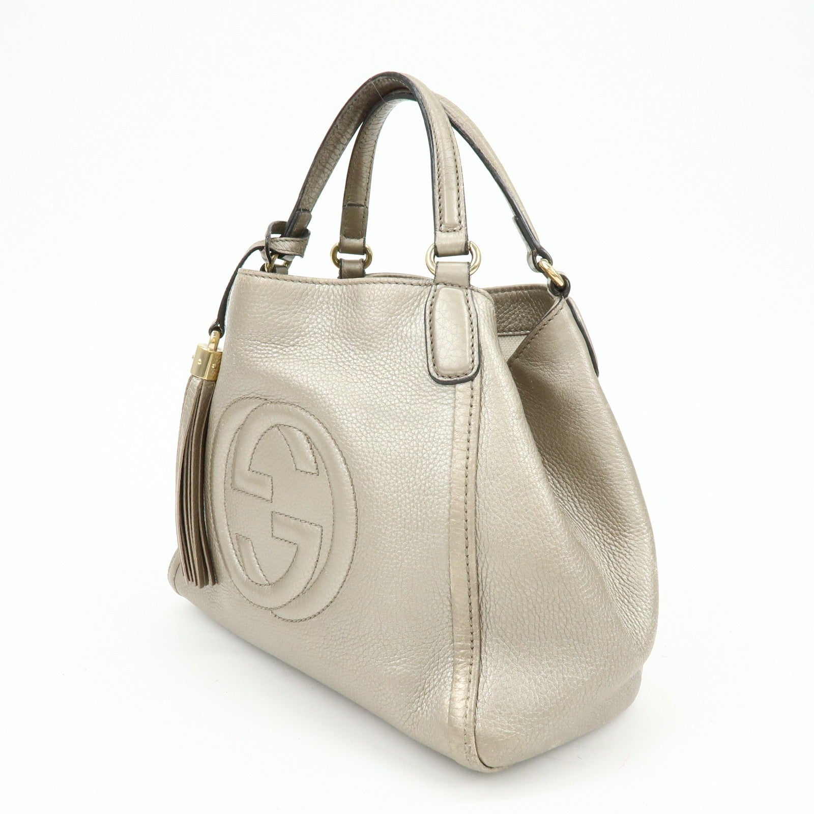 Gucci Soho Interlocking G 2Way Bag - Champaign Gold, Leather