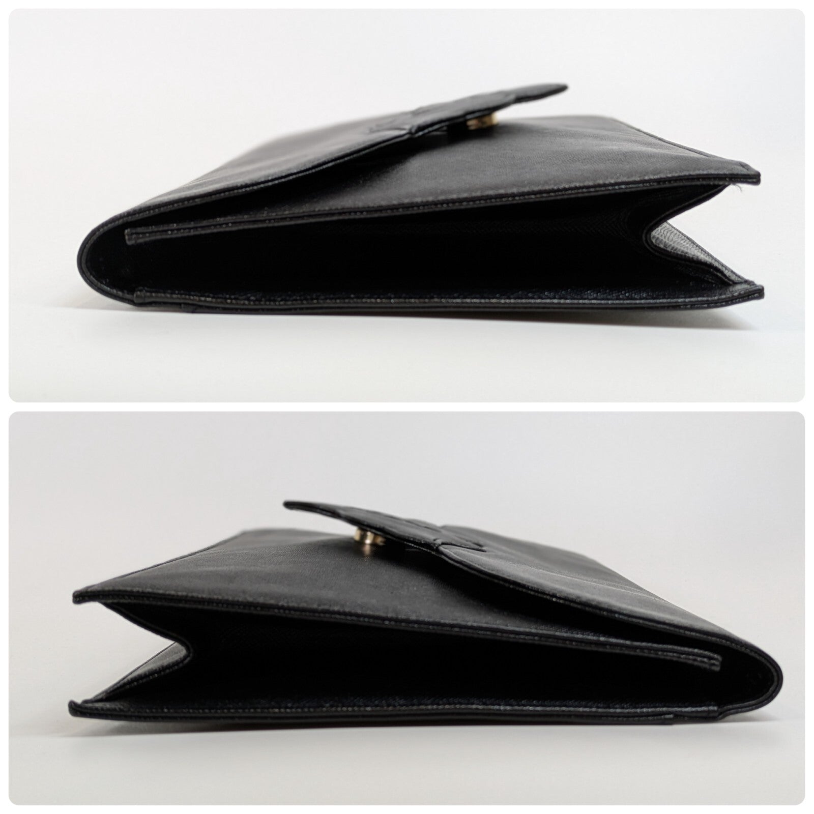Saint Laurent Clutch Bag - Black, Leather Calfskin 