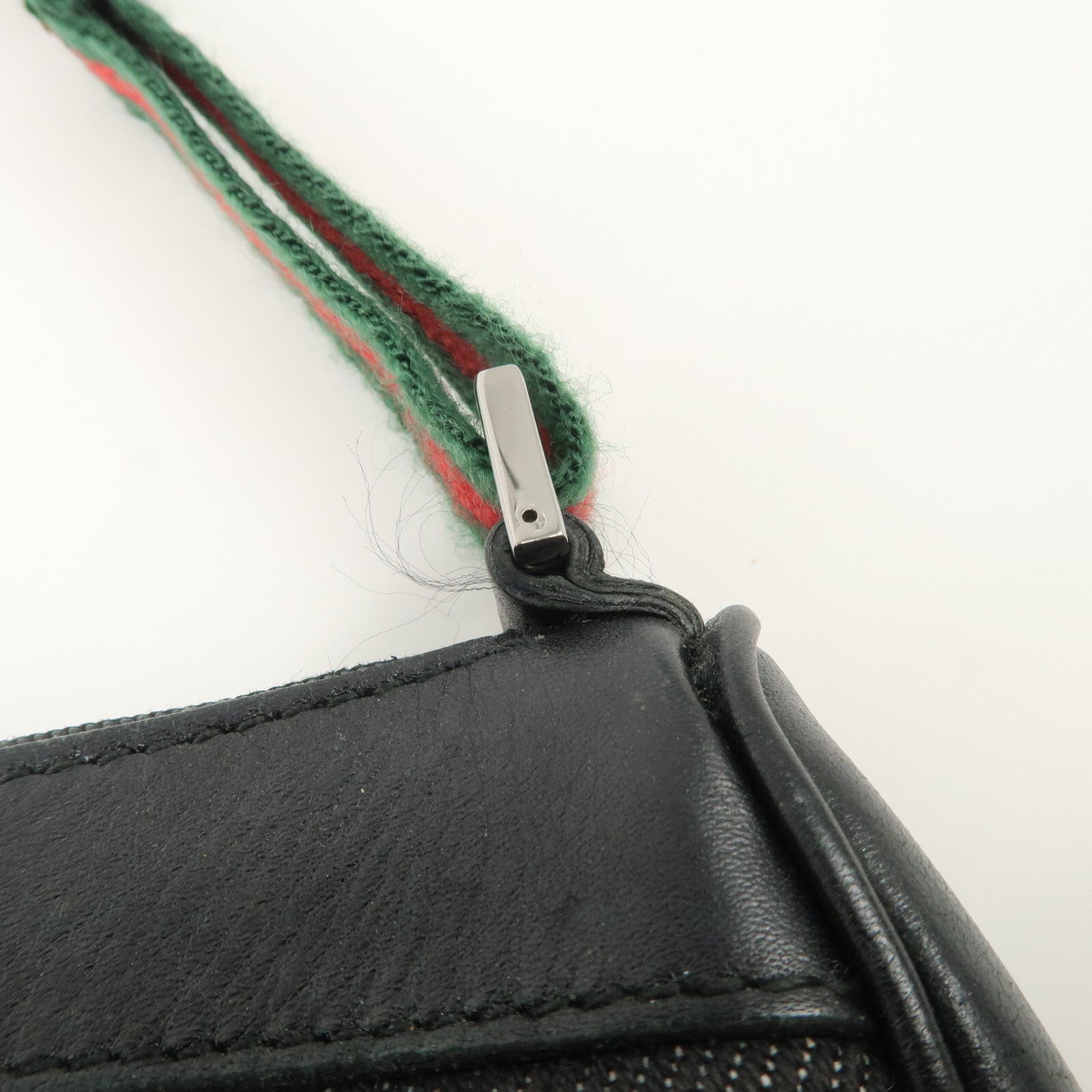 Gucci Sherry Accessory Pouch - Black, Canvas, Leather 