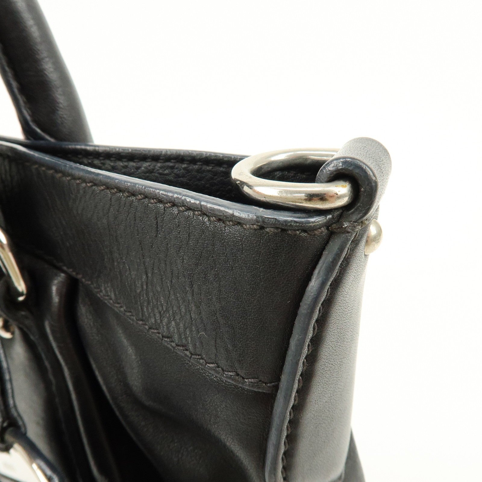 Prada 2Way Bag Hand Bag - Black, Leather