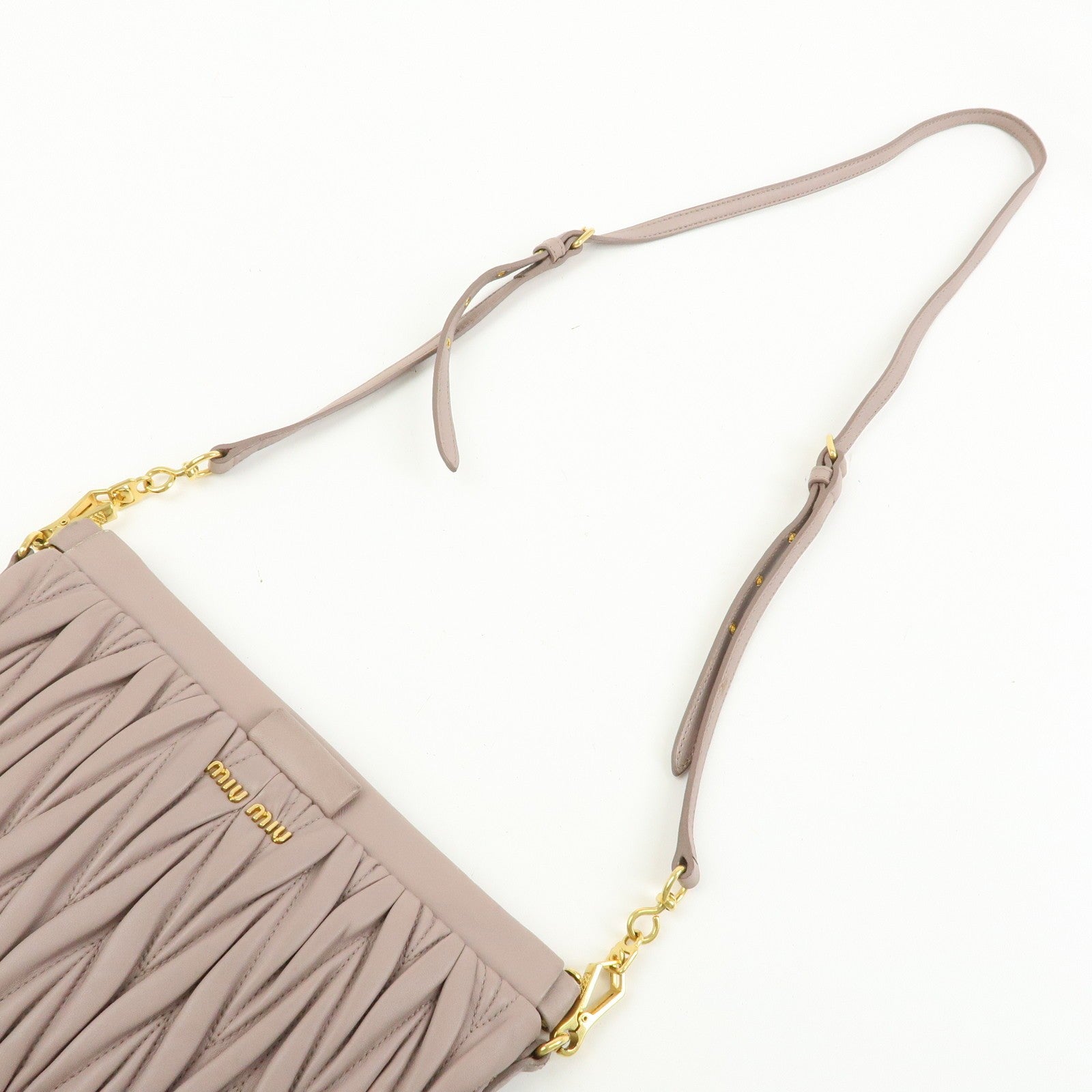 Miu Miu Handbag - Pink Beige, Nappa Leather