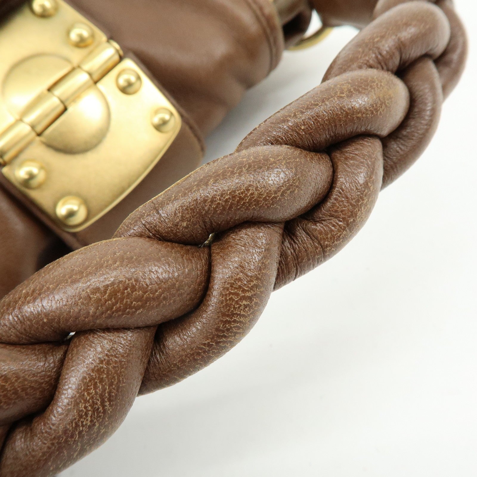 Miu Miu 5BH188 Handbag - Brown, Leather