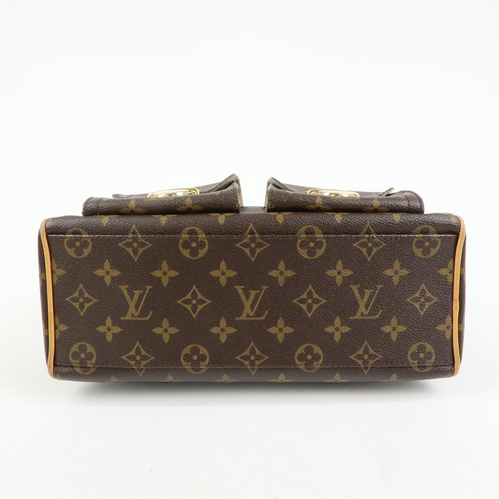 Louis Vuitton Monogram Manhattan PM Hand Bag Brown