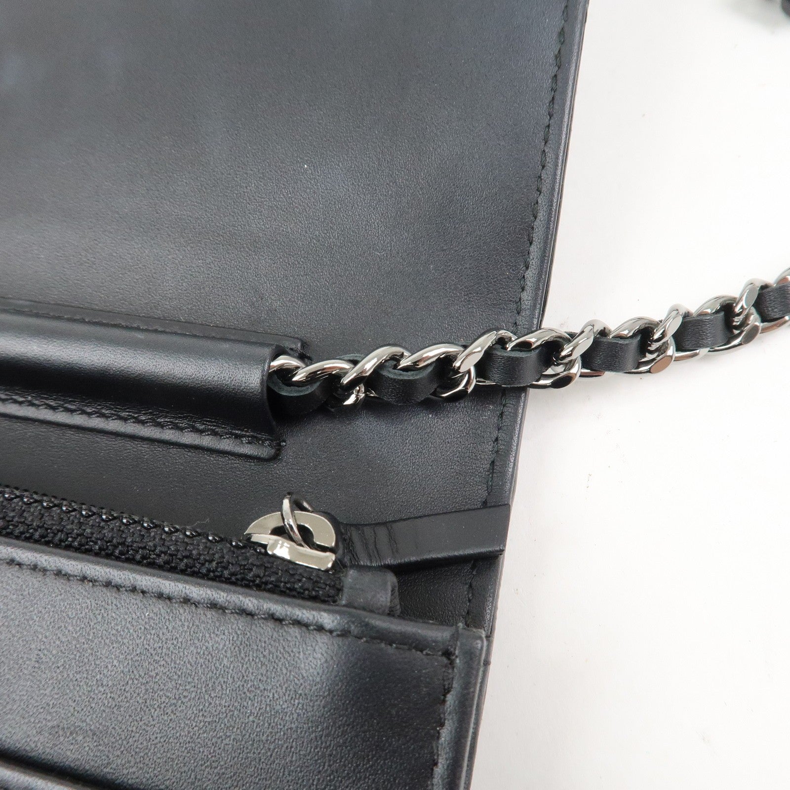 Chanel Coco Mark Wallet Shoulder Bag - Black, Patent Leather