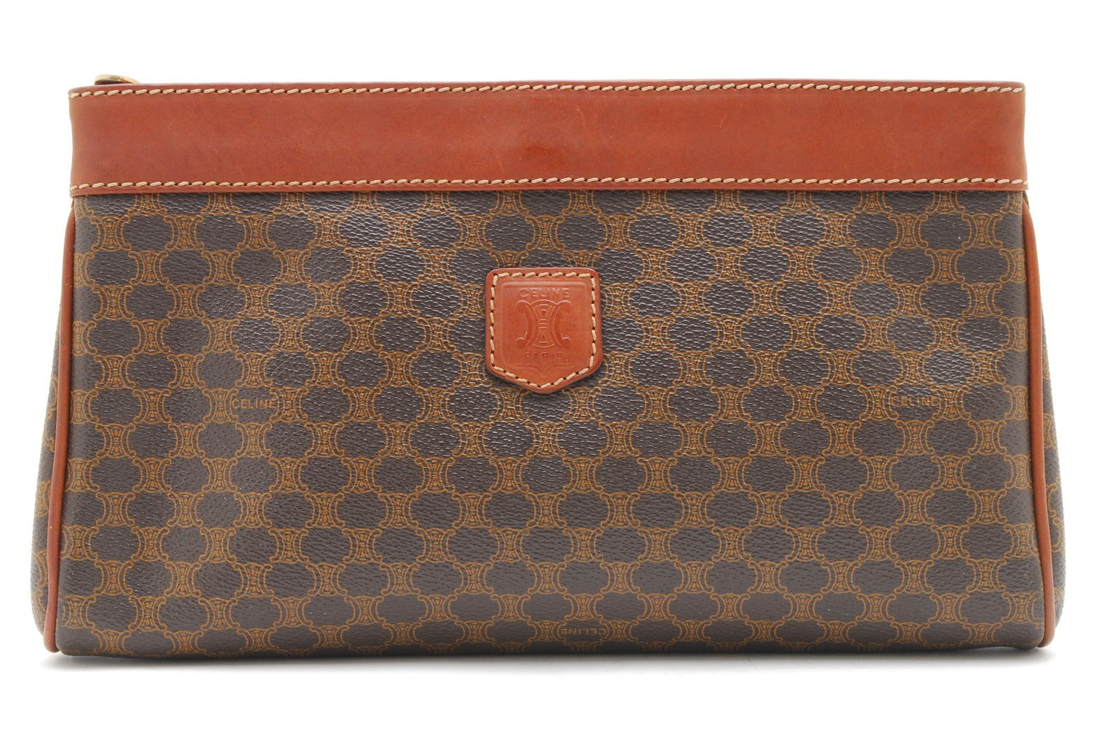 Celine Macadam Clutch - Brown, PVC Leather 