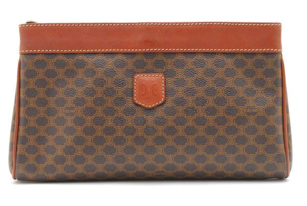 Celine Macadam Clutch - Brown, PVC Leather