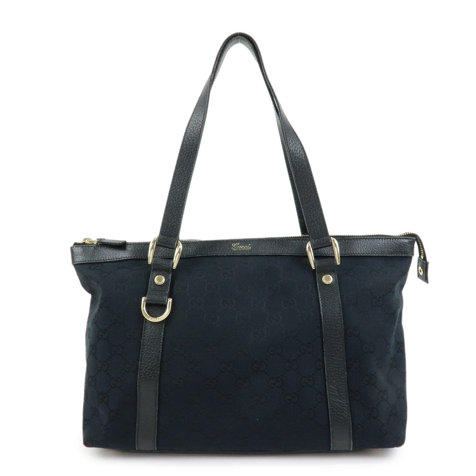 Gucci Abbey Tote Bag - Black, GG Canvas