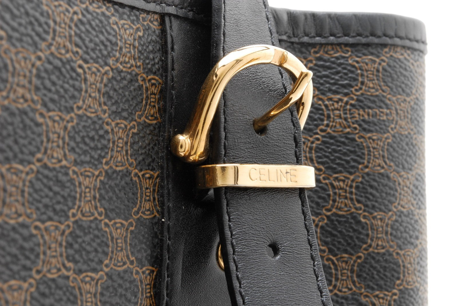 Celine Macadam Tote Bag - Black, PVC Coated Canvas