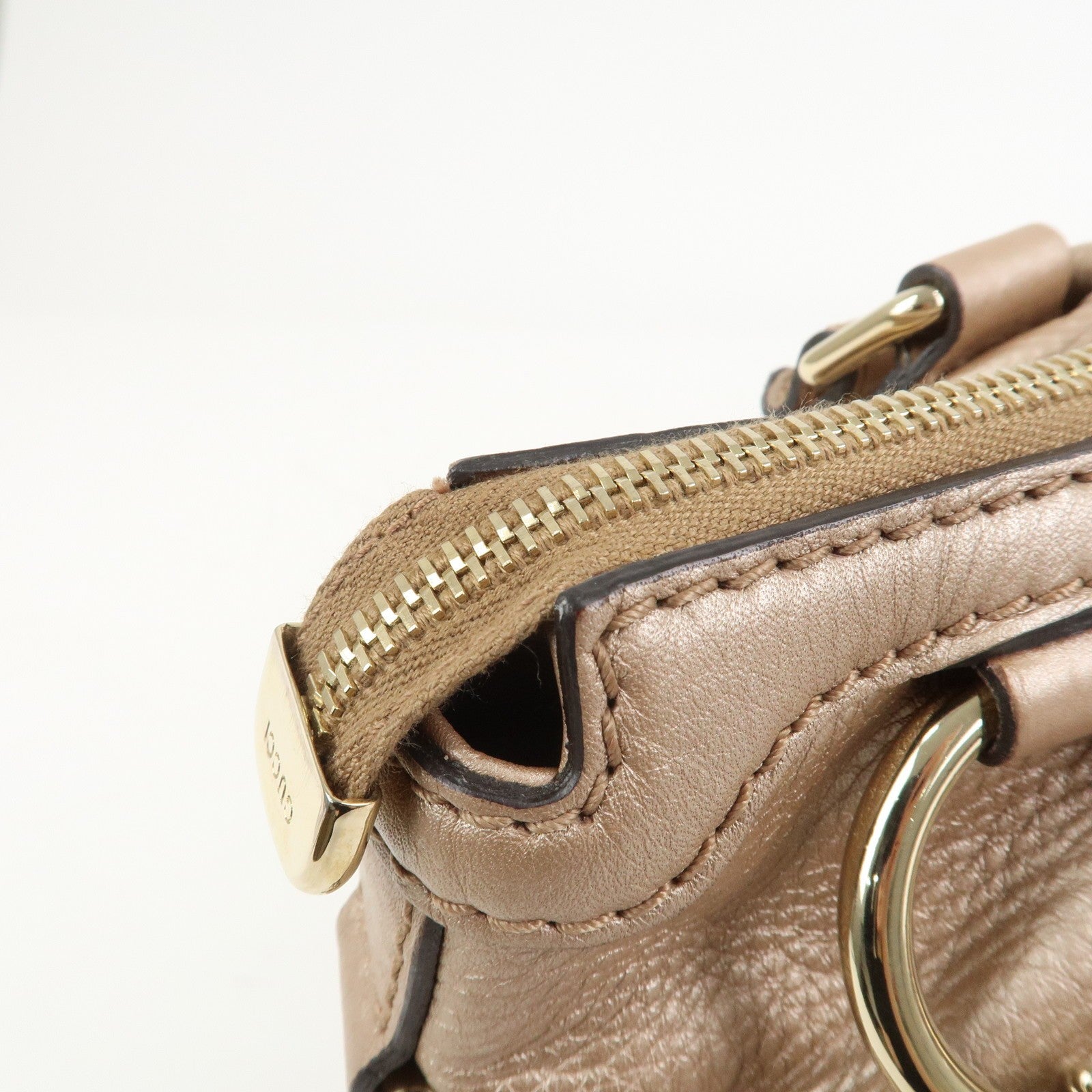 Gucci Sukey Interlocking G 2Way Shoulder Bag - Champagne Pink, Leather 