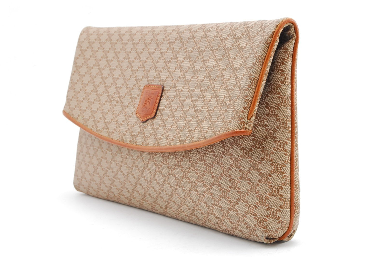 Celine Macadam Clutch Bag - Beige, Leather, PVC