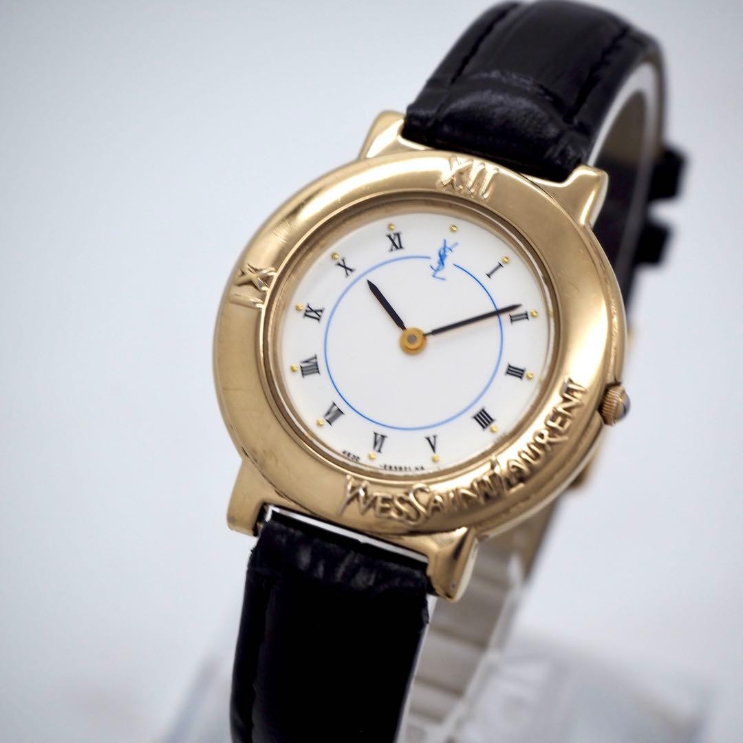 Yves Saint Laurent Quartz Wristwatch - Black, Leather