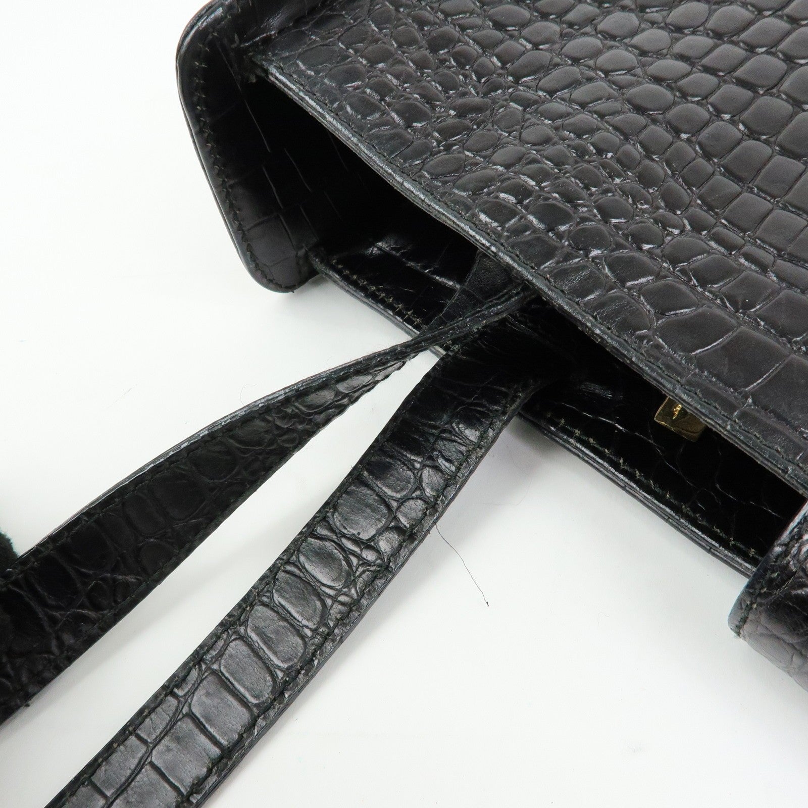 Ferragamo Vara Tote Bag - Black, Embossed Leather