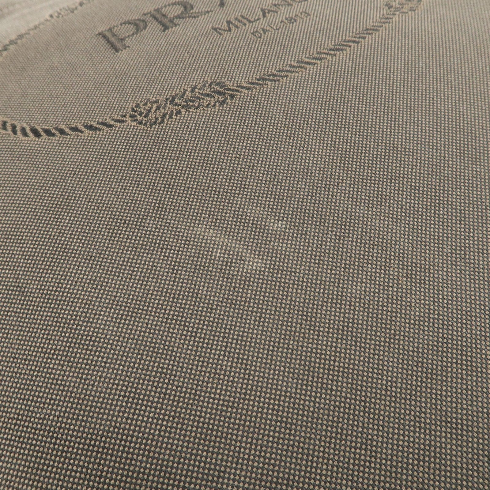 Prada Logo Jacquard Tote Bag - Dark Brown, Leather