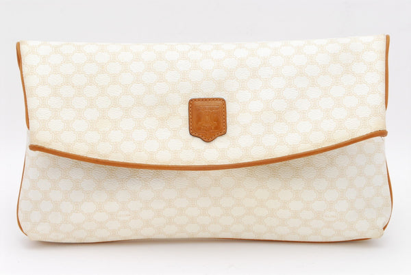 Celine Macadam Clutch - Beige, PVC Leather