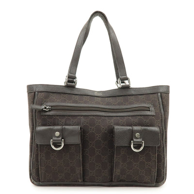 Gucci Abbey Tote Bag - Brown, GG Canvas, Leather