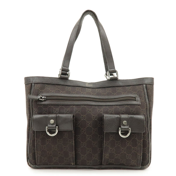 Gucci Abbey Tote Bag - Brown, GG Canvas, Leather