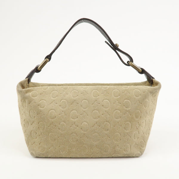 Celine C Macadam Hand Bag - Beige, Suede Leather
