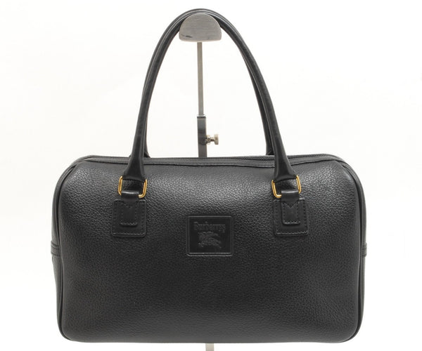 Burberry Nova Check Hand Boston Bag - Black, Leather 