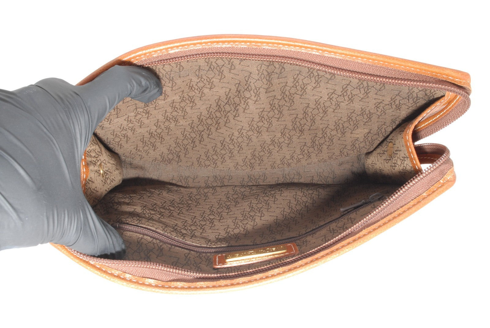 Saint Laurent Yves Vintage Stitch Crutch Bag - Brown, Leather