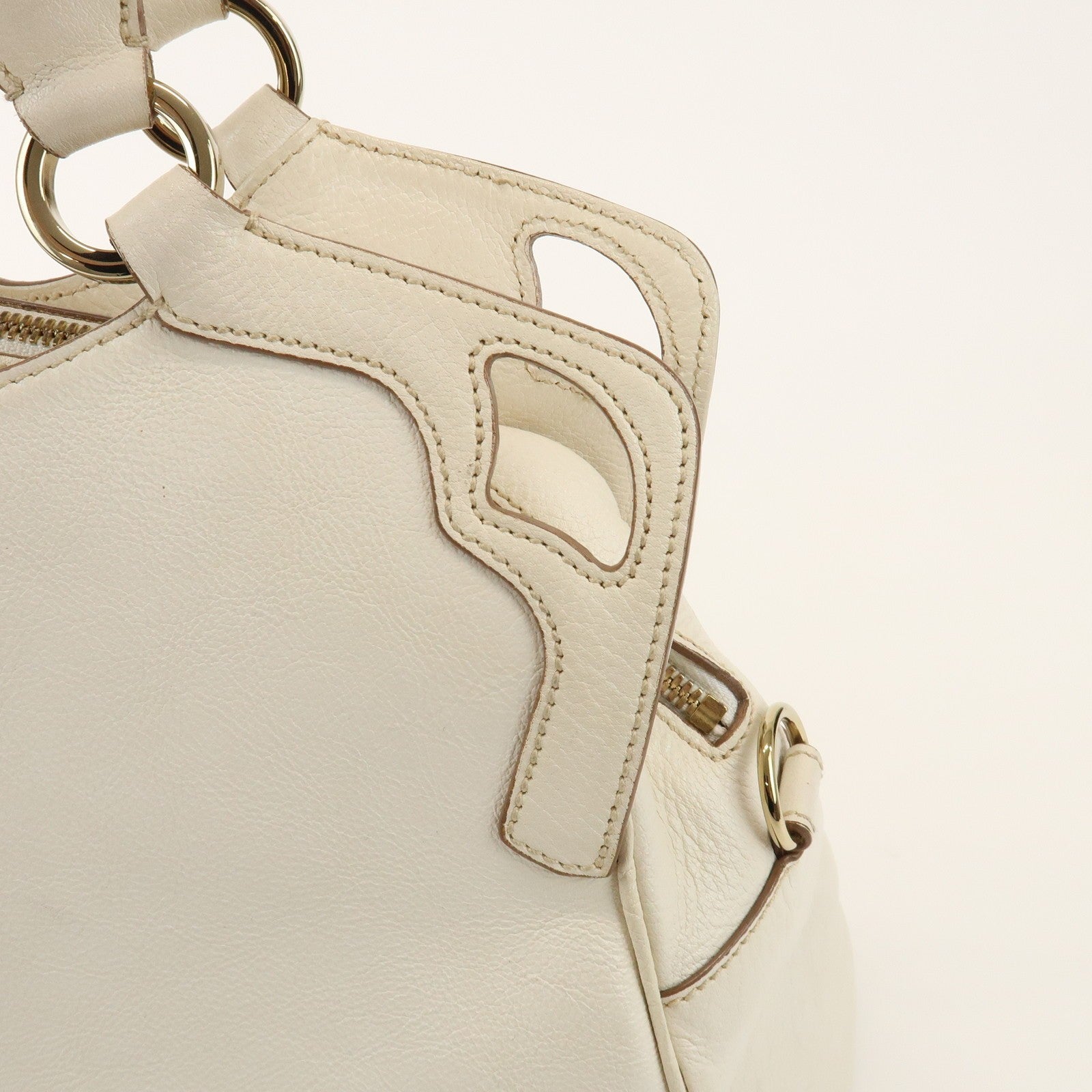 Cartier Must Line Marcello 2Way Hand Bag - White, Leather