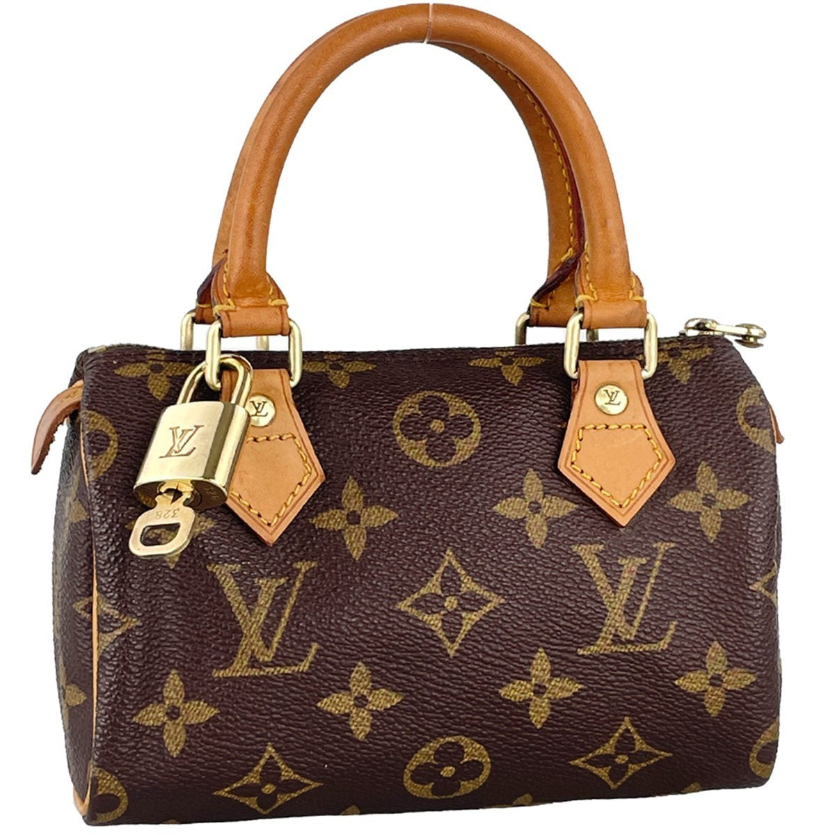 Louis Vuitton Mini Speedy Handbag - Brown, Canvas- מגיע עם המנעול!