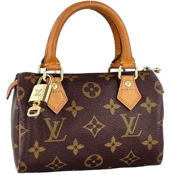 Louis Vuitton Mini Speedy Handbag - Brown, Canvas- מגיע עם המנעול!