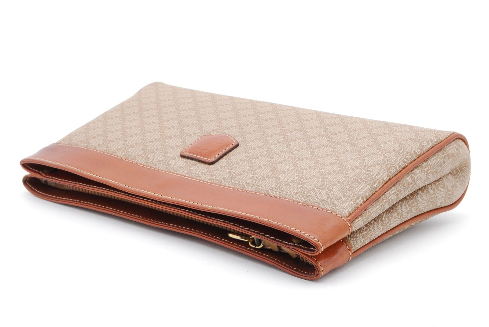 Celine Macadam Clutch Bag - Beige, PVC Leather 