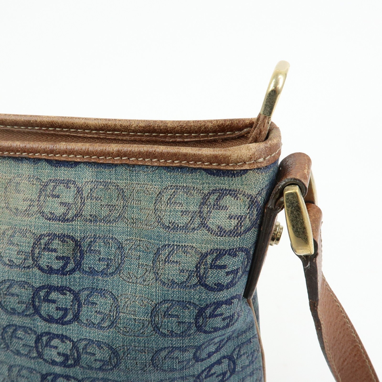 Gucci Abbey Crossbody Bag - Navy, Denim and Leather