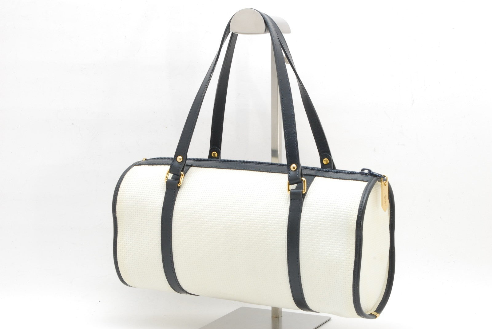 Saint Laurent Yves Hand Shoulder Bag - White, PVC Leather