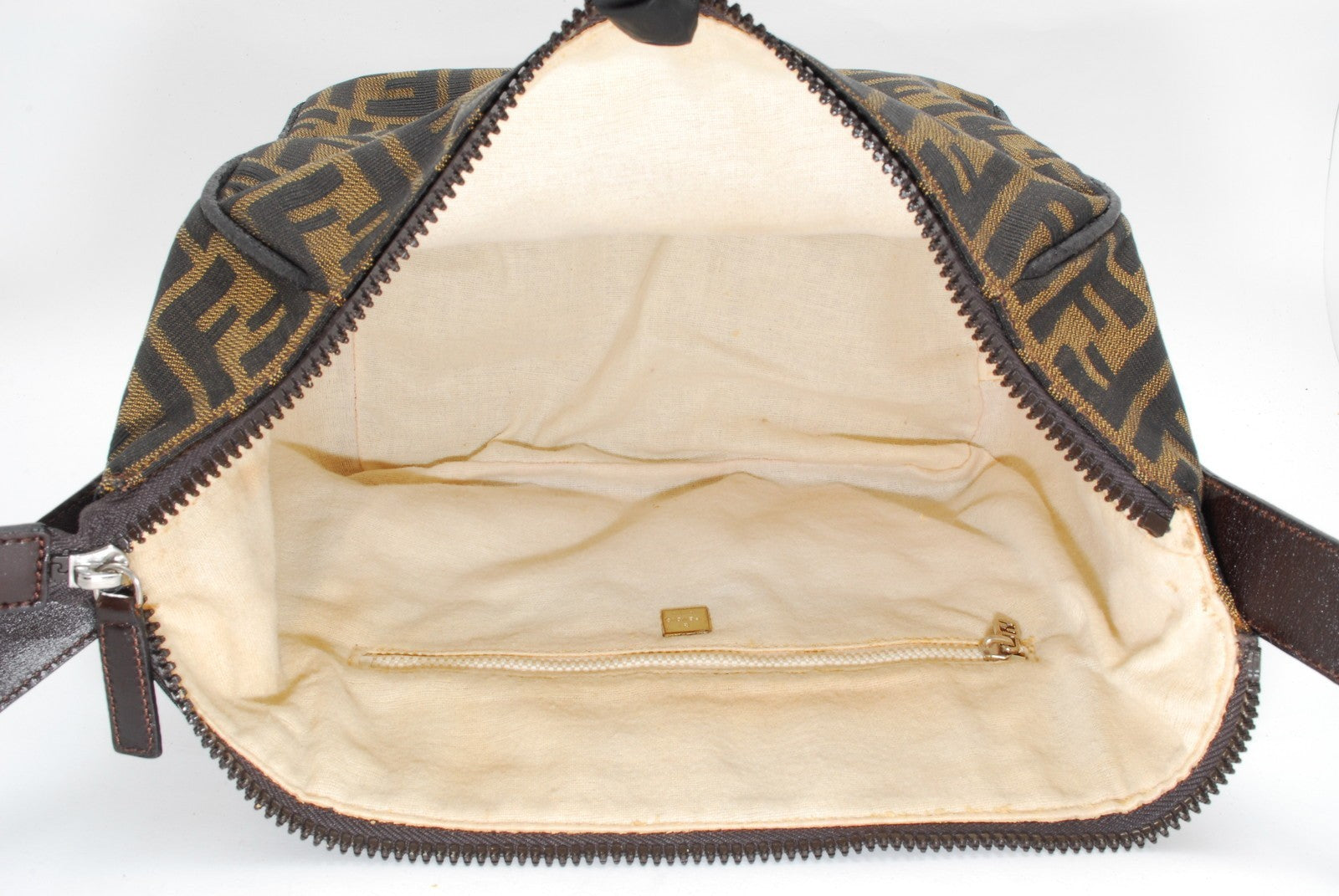 Fendi Zucca Handbag - Brown, Canvas Leather