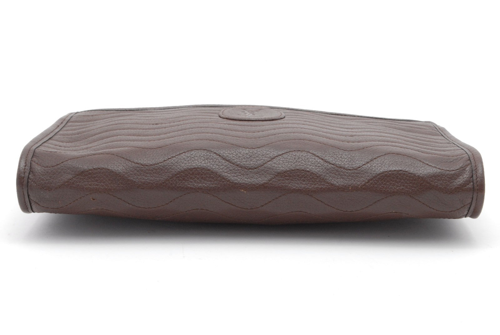 Saint Laurent Yves Leather Clutch Bag - Brown, Leather 