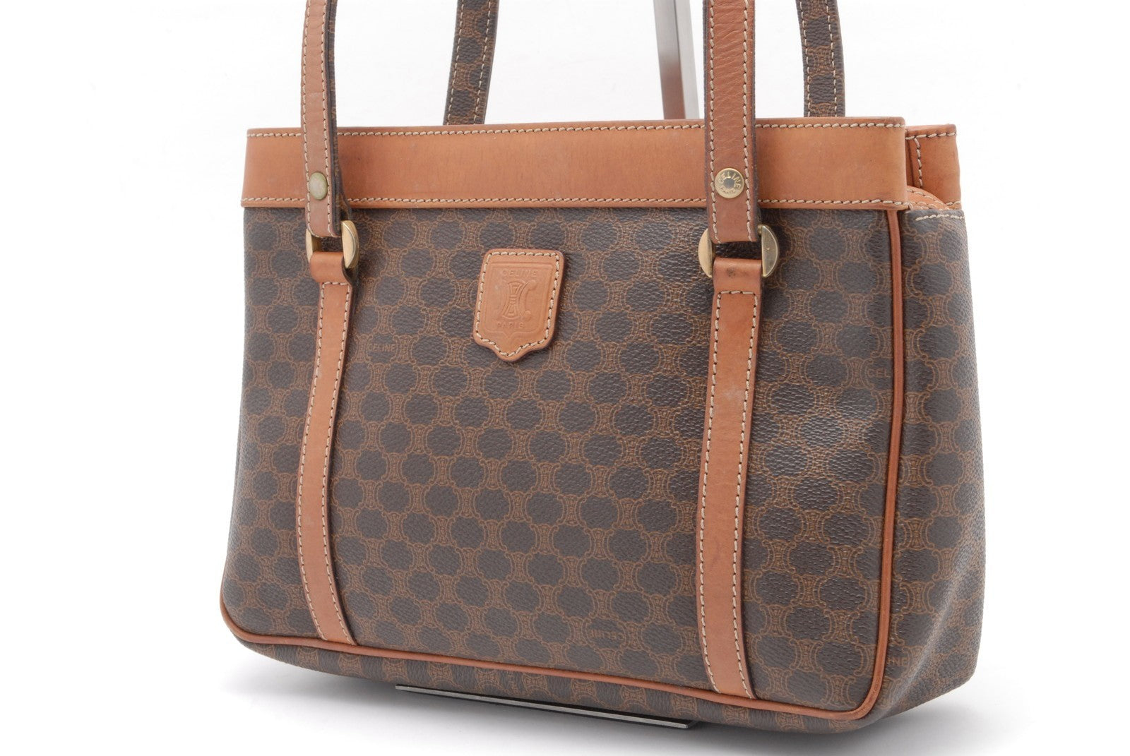 Celine Macadam Tote Bag - Brown, PVC Leather