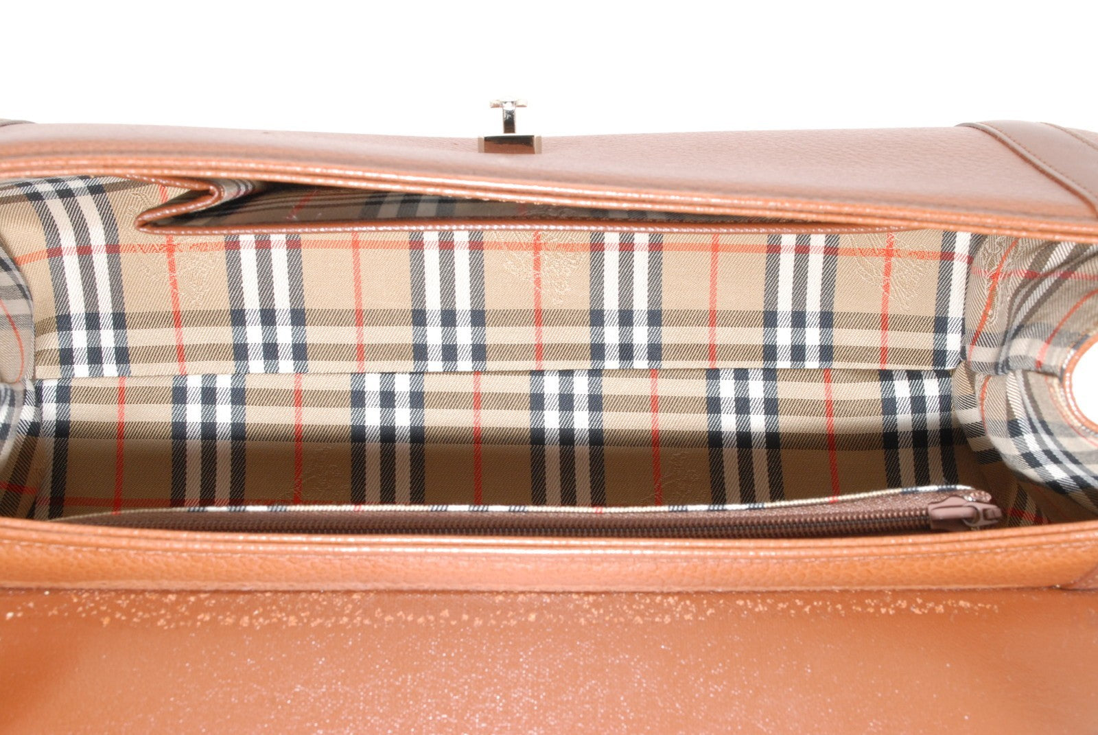 Burberry Nova Check Hand Tote Bag - Brown, Leather
