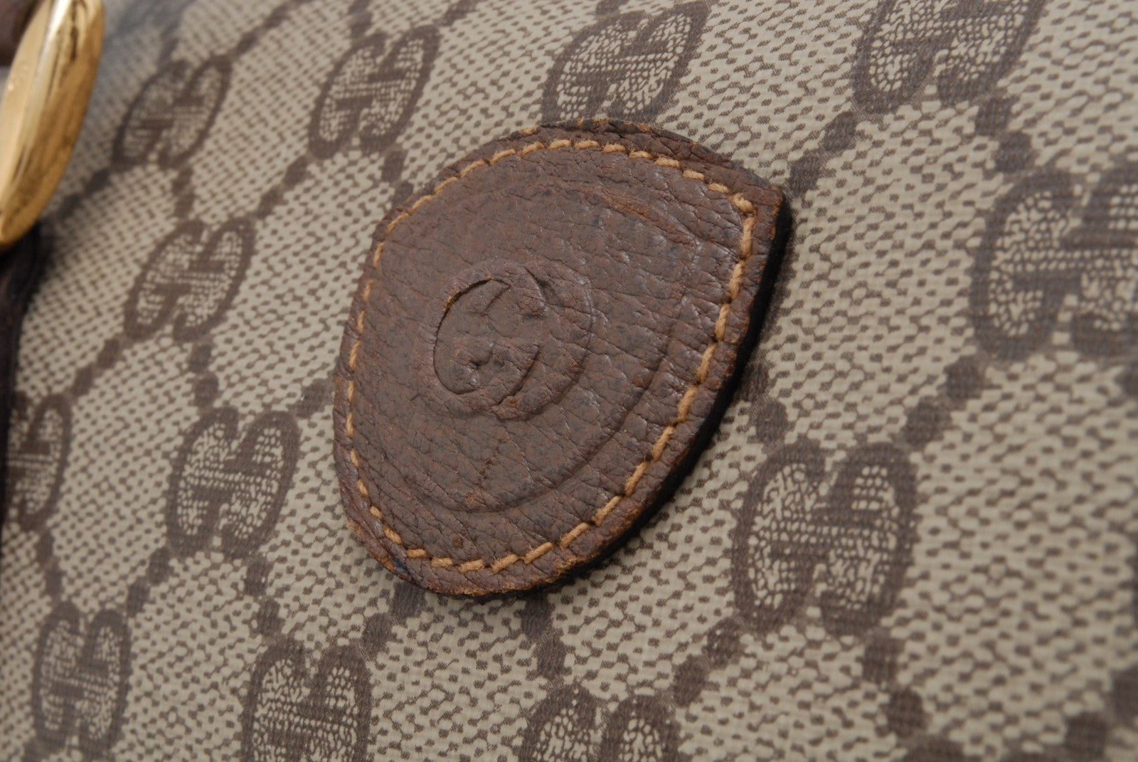 Gucci GG Supreme 2Way Boston Bag - Beige, PVC Leather