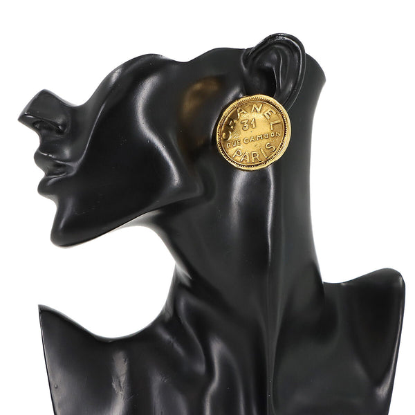 Chanel 31 Rue Cambon Earrings - Gold, Metal