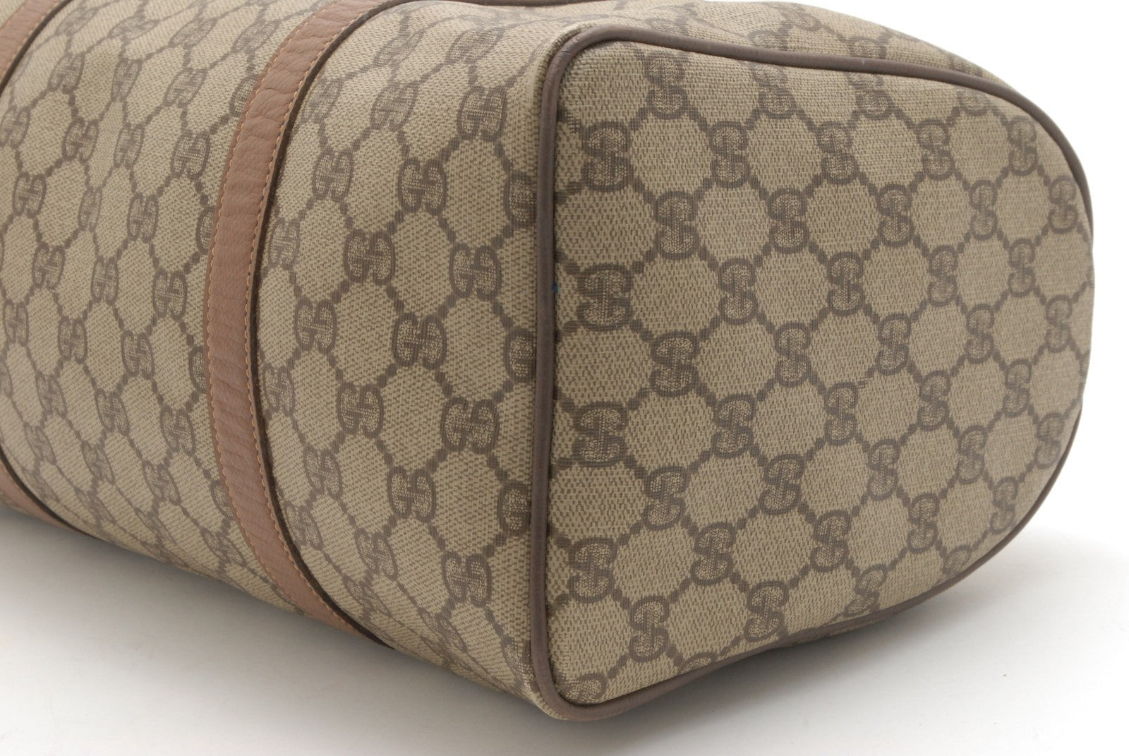 Gucci Guuci GG Supreme Hand Boston Bag - Brown, PVC Leather