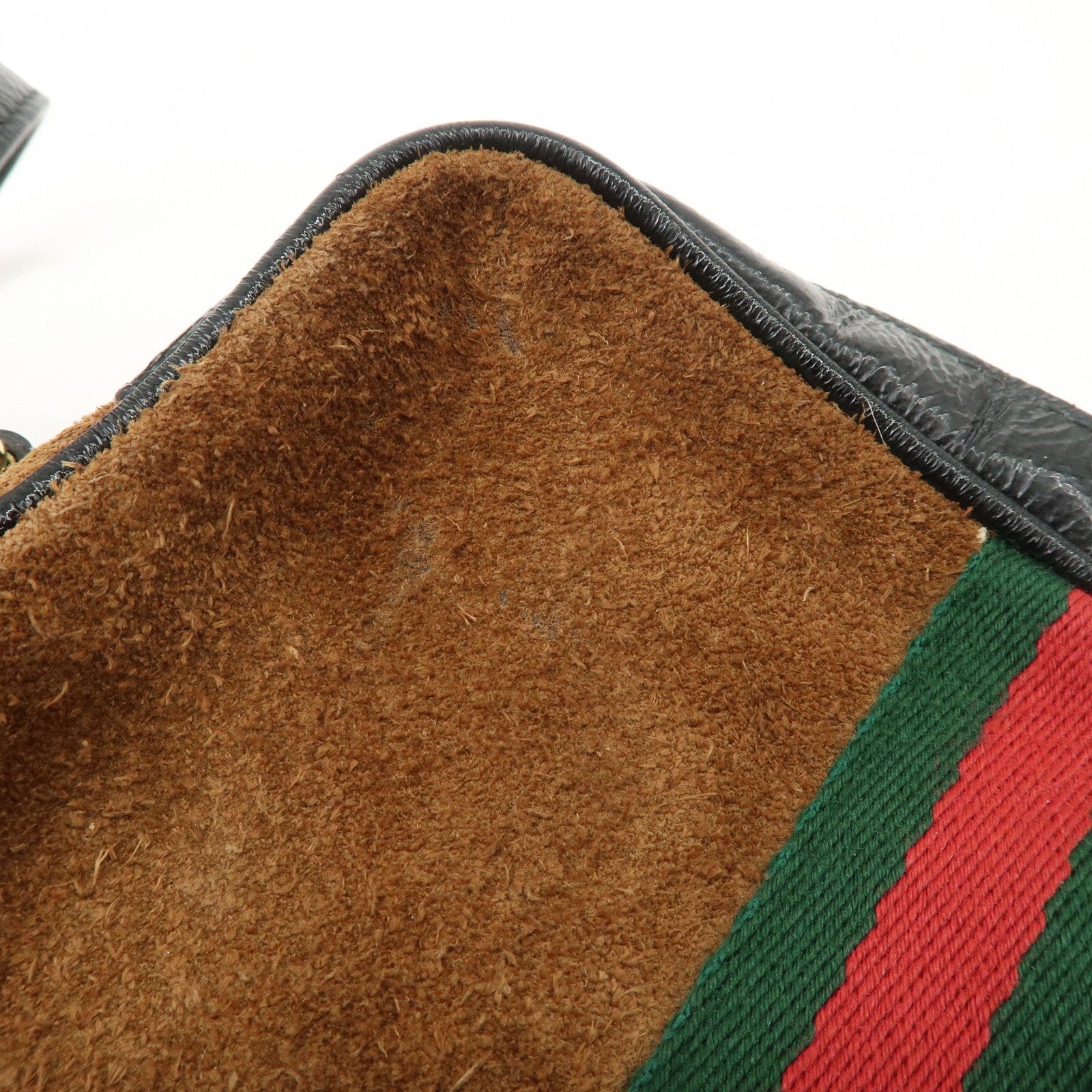 Gucci Ophidia Sherry Shoulder Bag - Brown, Suede Patent Leather
