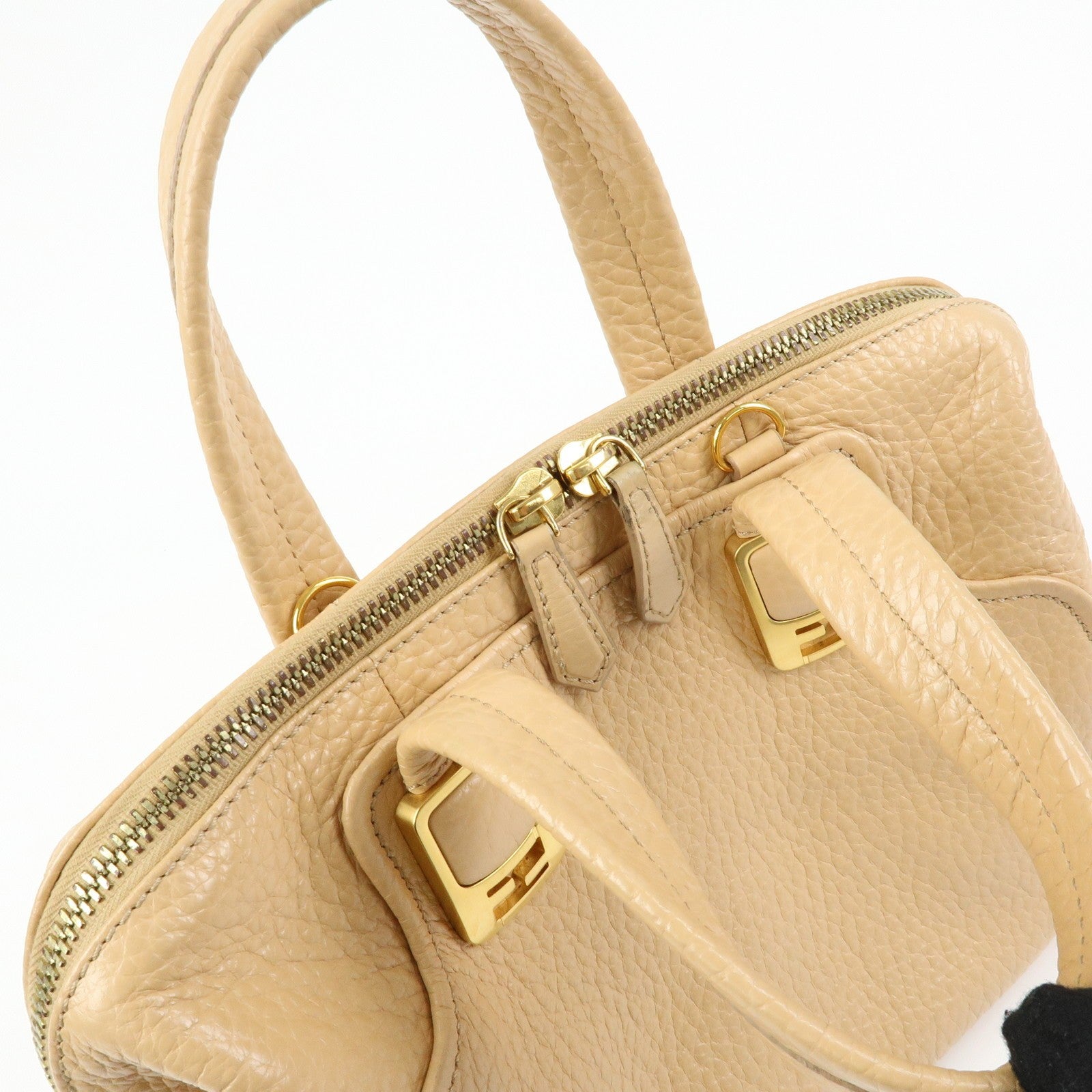 Fendi 8BL114 Hand Bag - Beige, Leather