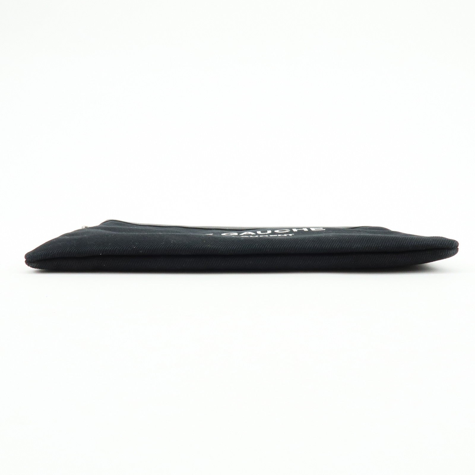 Saint Laurent Paris Clutch Bag - Black, Canvas, Leather