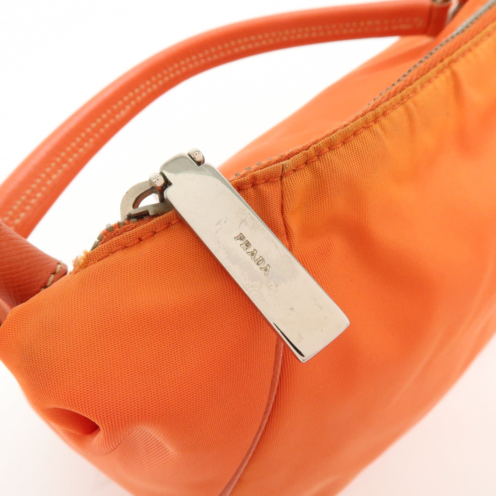 Prada Shoulder Bag - Orange, Nylon, Leather