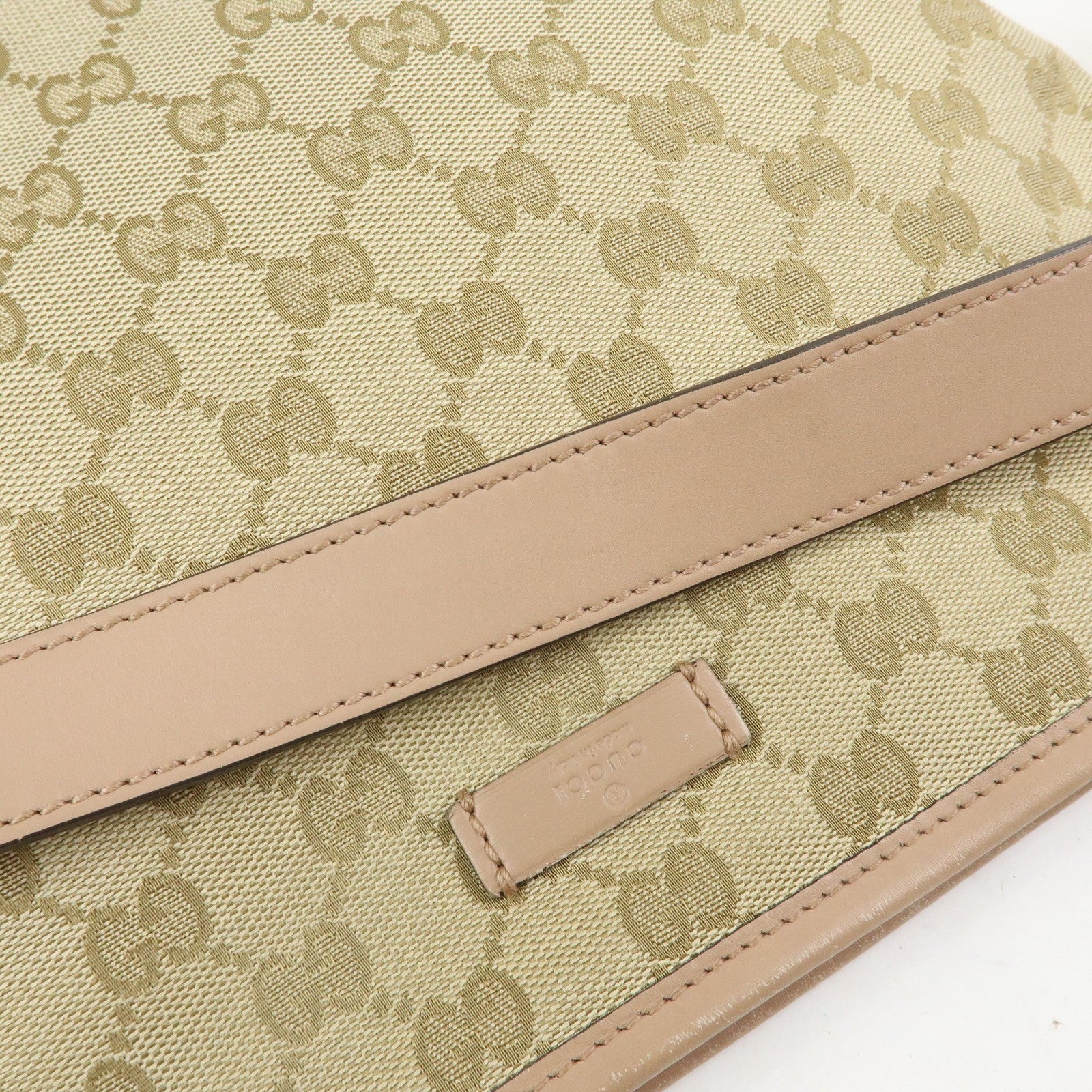 Gucci Shoulder Crossbody Bag - Beige Pink, GG Canvas Leather